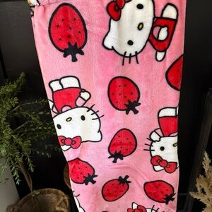 Hello Kitty pink strawberry blanket oversized